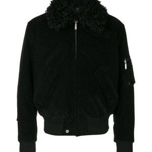 Saint Laurent Lamb Fur Trim Jacket